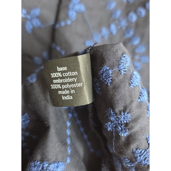 Lane Bryant 22/ 24 Black/Blue Whimsigoth  Embroidered Off- Shoulder Peasant Top. - Picture 8 of 9